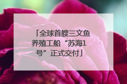 全球首艘三文鱼养殖工船“苏海1号”正式交付
