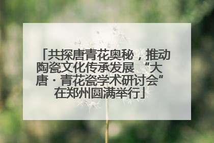 共探唐青花奥秘，推动陶瓷文化传承发展 “大唐・青花瓷学术研讨会”在郑州圆满举行