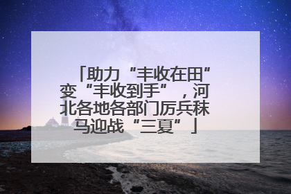 助力“丰收在田”变“丰收到手”，河北各地各部门厉兵秣马迎战“三夏”