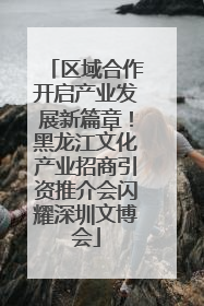 区域合作开启产业发展新篇章！黑龙江文化产业招商引资推介会闪耀深圳文博会