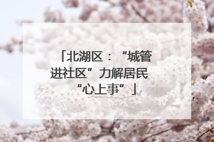 北湖区：“城管进社区”力解居民“心上事”