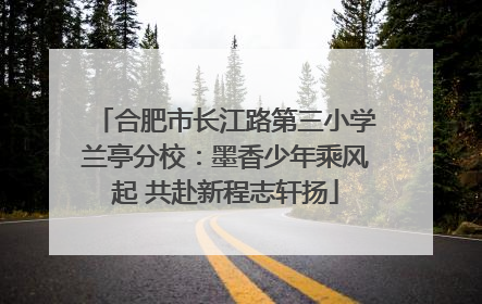 合肥市长江路第三小学兰亭分校：墨香少年乘风起 共赴新程志轩扬