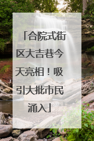 合院式街区大吉巷今天亮相！吸引大批市民涌入
