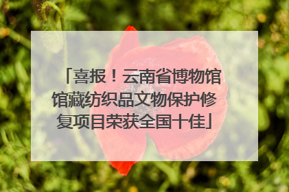 喜报！云南省博物馆馆藏纺织品文物保护修复项目荣获全国十佳