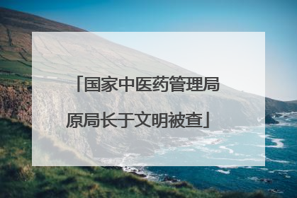 国家中医药管理局原局长于文明被查