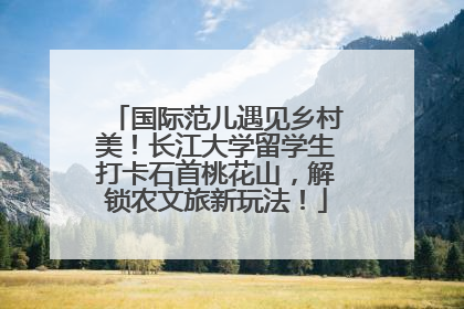 国际范儿遇见乡村美！长江大学留学生打卡石首桃花山，解锁农文旅新玩法！