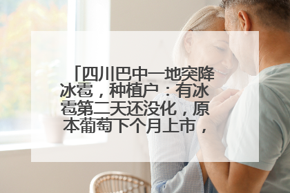 四川巴中一地突降冰雹，种植户：有冰雹第二天还没化，原本葡萄下个月上市，现在全被打落