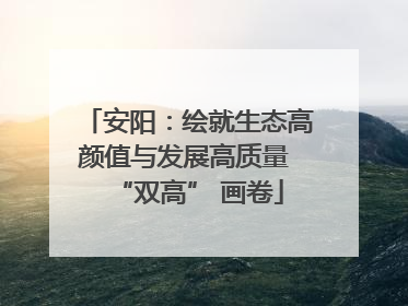 安阳：绘就生态高颜值与发展高质量 “双高” 画卷