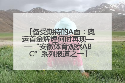 备受期待的A面：奥运首金辉煌何时再现——“安徽体育观察ABC”系列报道之一