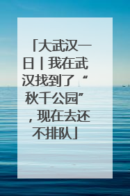 大武汉一日︱我在武汉找到了“秋千公园”，现在去还不排队