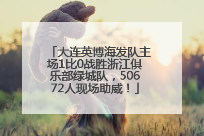 大连英博海发队主场1比0战胜浙江俱乐部绿城队，50672人现场助威！