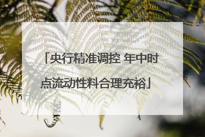 央行精准调控 年中时点流动性料合理充裕