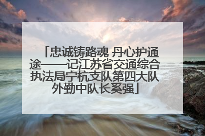 忠诚铸路魂 丹心护通途——记江苏省交通综合执法局宁杭支队第四大队外勤中队长奚强