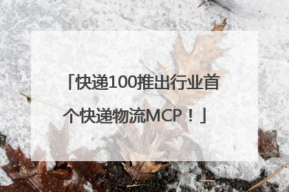 快递100推出行业首个快递物流MCP！