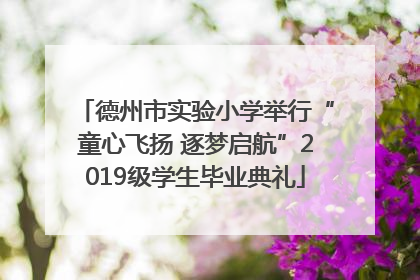 德州市实验小学举行“童心飞扬 逐梦启航”2019级学生毕业典礼