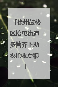 徐州鼓楼区拾屯街道多管齐下助农抢收夏粮