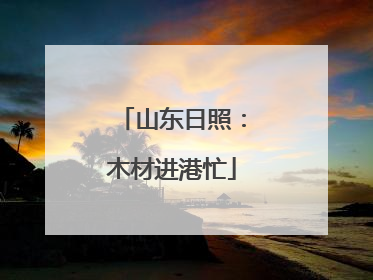 山东日照：木材进港忙