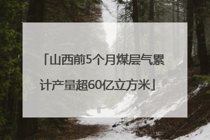 山西前5个月煤层气累计产量超60亿立方米