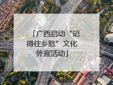广西启动“记得住乡愁”文化外宣活动