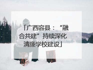 广西容县：“融合共建”持续深化清廉学校建设
