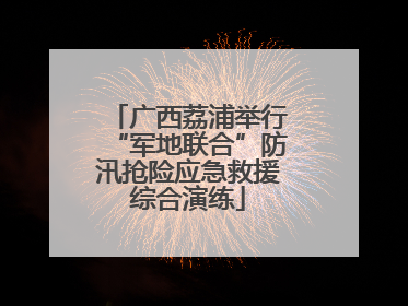 广西荔浦举行“军地联合”防汛抢险应急救援综合演练