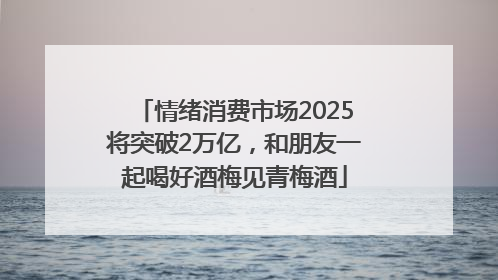 情绪消费市场2025将突破2万亿，和朋友一起喝好酒梅见青梅酒
