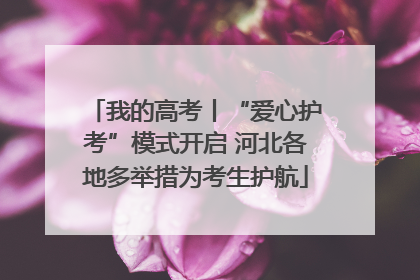 我的高考丨“爱心护考”模式开启 河北各地多举措为考生护航