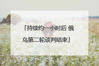 持续约一小时后 俄乌第二轮谈判结束