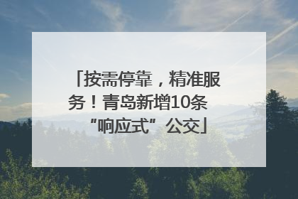 按需停靠，精准服务！青岛新增10条“响应式”公交