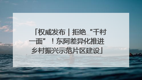 权威发布｜拒绝“千村一面”！东阿差异化推进乡村振兴示范片区建设