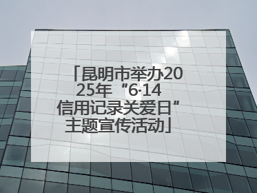 昆明市举办2025年“6·14信用记录关爱日”主题宣传活动