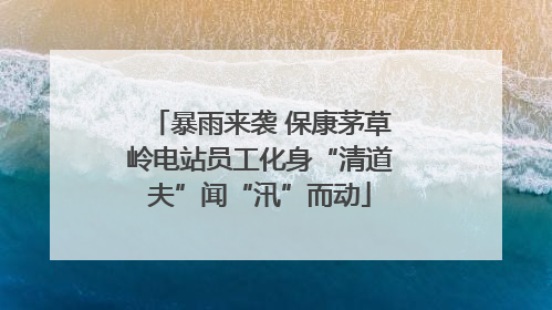 暴雨来袭 保康茅草岭电站员工化身“清道夫”闻“汛”而动