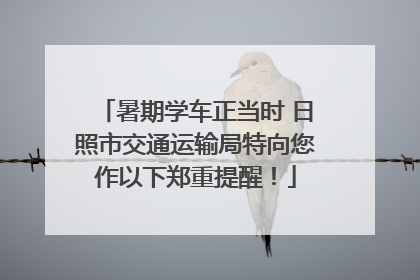 暑期学车正当时 日照市交通运输局特向您作以下郑重提醒！