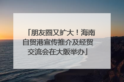 朋友圈又扩大！海南自贸港宣传推介及经贸交流会在大阪举办