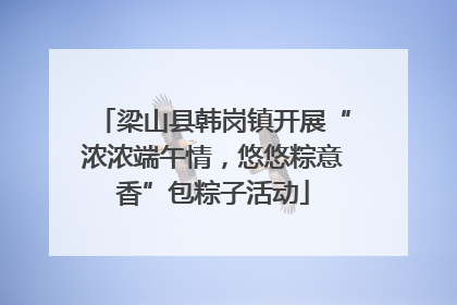 梁山县韩岗镇开展“浓浓端午情，悠悠粽意香”包粽子活动