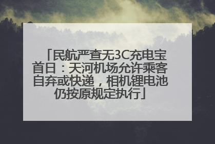 民航严查无3C充电宝首日：天河机场允许乘客自弃或快递，相机锂电池仍按原规定执行