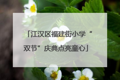 江汉区福建街小学“双节”庆典点亮童心
