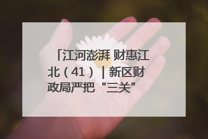 江河澎湃 财惠江北（41）｜新区财政局严把“三关” 绘就“良田美景”
