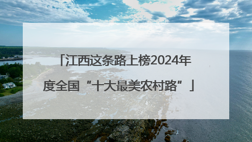 江西这条路上榜2024年度全国“十大最美农村路”