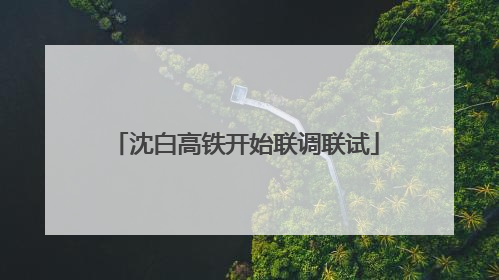 沈白高铁开始联调联试