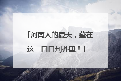 河南人的夏天，藏在这一口口荆芥里！