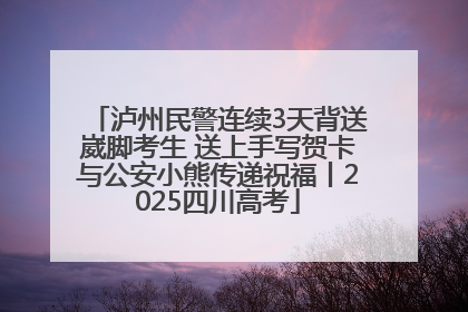 泸州民警连续3天背送崴脚考生 送上手写贺卡与公安小熊传递祝福丨2025四川高考