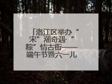 洛江区举办“宋”潮奇遇·“粽”情古街——端午节暨六一儿童节文化活动