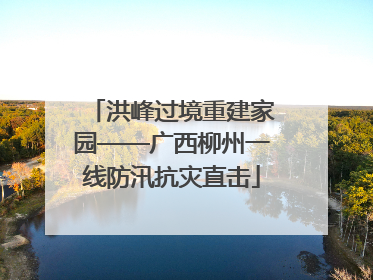 洪峰过境重建家园——广西柳州一线防汛抗灾直击