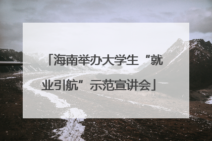 海南举办大学生“就业引航”示范宣讲会
