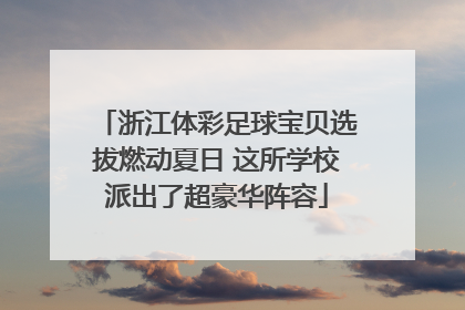 浙江体彩足球宝贝选拔燃动夏日 这所学校派出了超豪华阵容