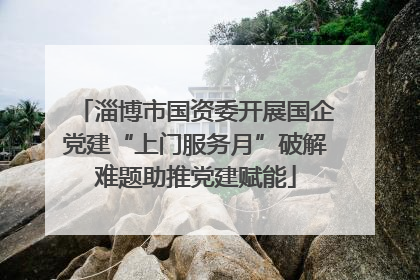 淄博市国资委开展国企党建“上门服务月”破解难题助推党建赋能