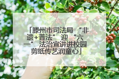 滕州市司法局 “非遗+普法” 迎 “六一” 法治宣讲进校园 剪纸传艺润童心