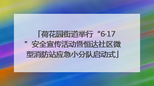 荷花园街道举行“6·17”安全宣传活动暨恒达社区微型消防站应急小分队启动式
