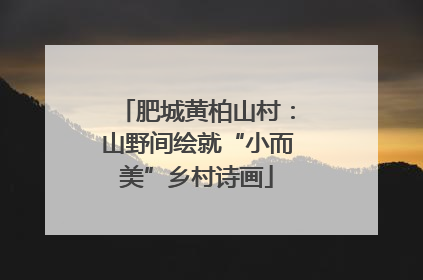 肥城黄柏山村：山野间绘就“小而美”乡村诗画